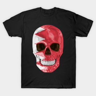 Bahrain Flag Skull - Gift for Bahraini With Roots From Bahrain T-Shirt